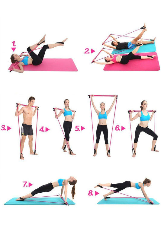 Pilates Bar Kit With Resistance Bands